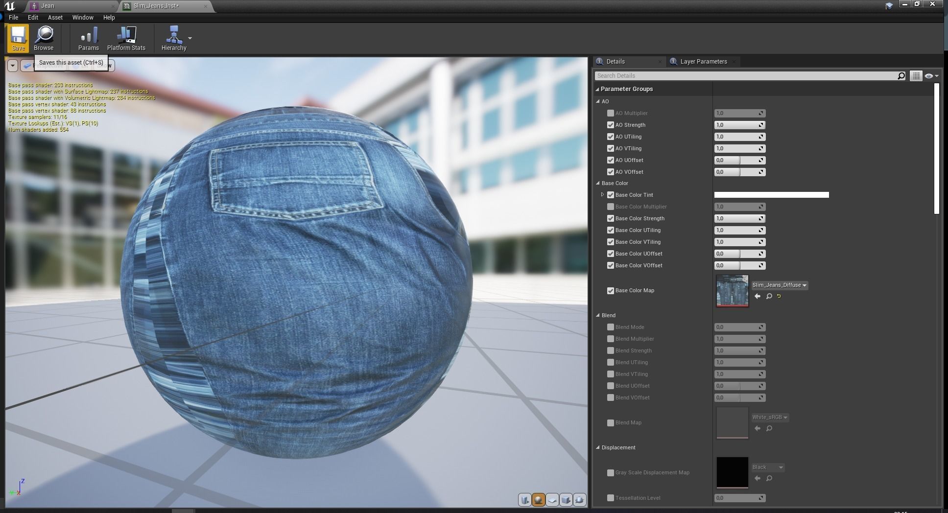 Realistic Bleu Jeans for Men Rigged Low-poly 3D model_29