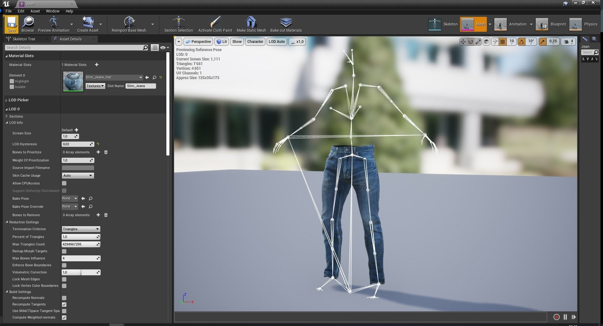Realistic Bleu Jeans for Men Rigged Low-poly 3D model_31