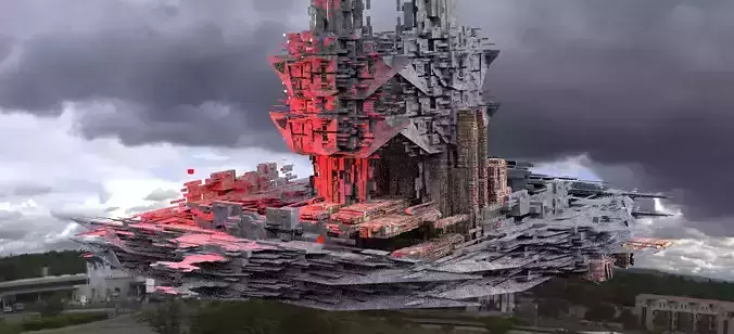 Dark Cyberpunk City Base 4 