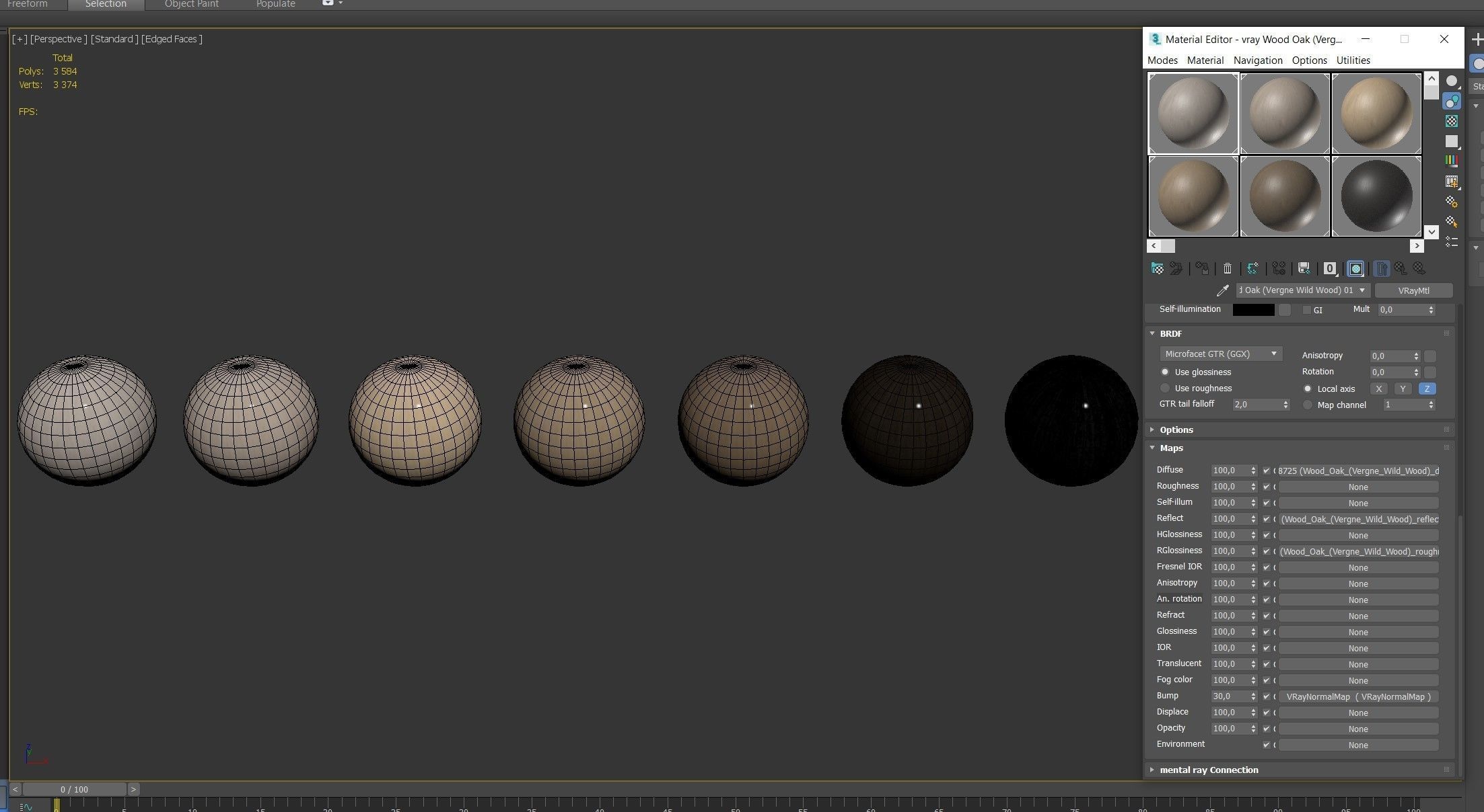 Wood materials Oak - 7 colors - set 04 Texture_11