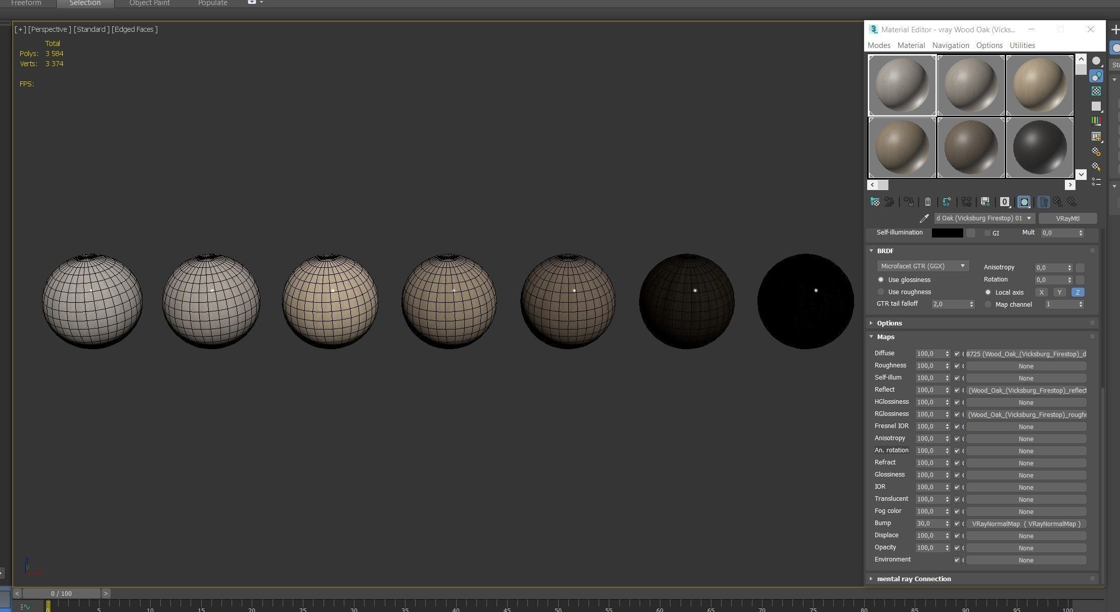 Wood materials Oak - 7 colors - set 05 Texture_11