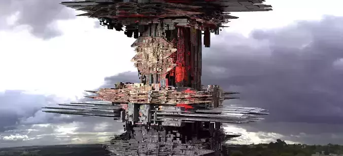  Cyberpunk Solar city 4 3D model