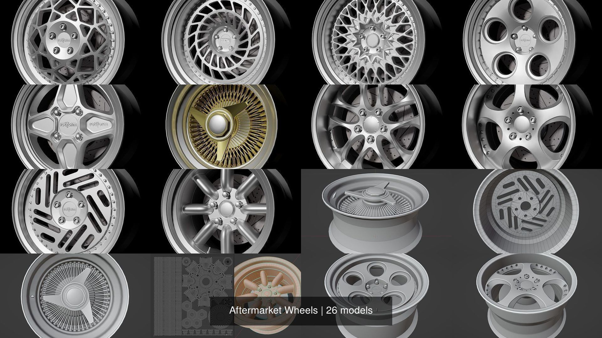 Aftermarket Wheels 3D Model Collection_3