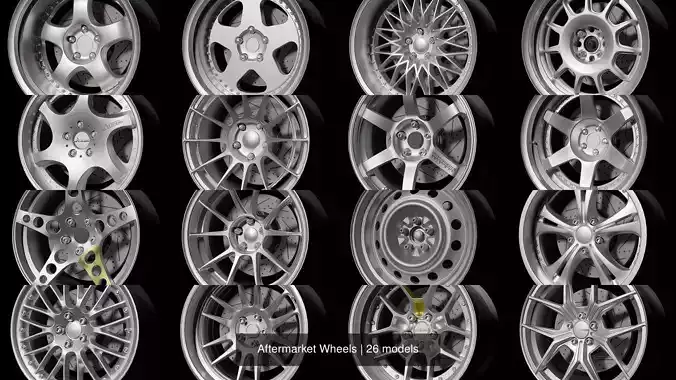 Aftermarket Wheels 3D Model Collection