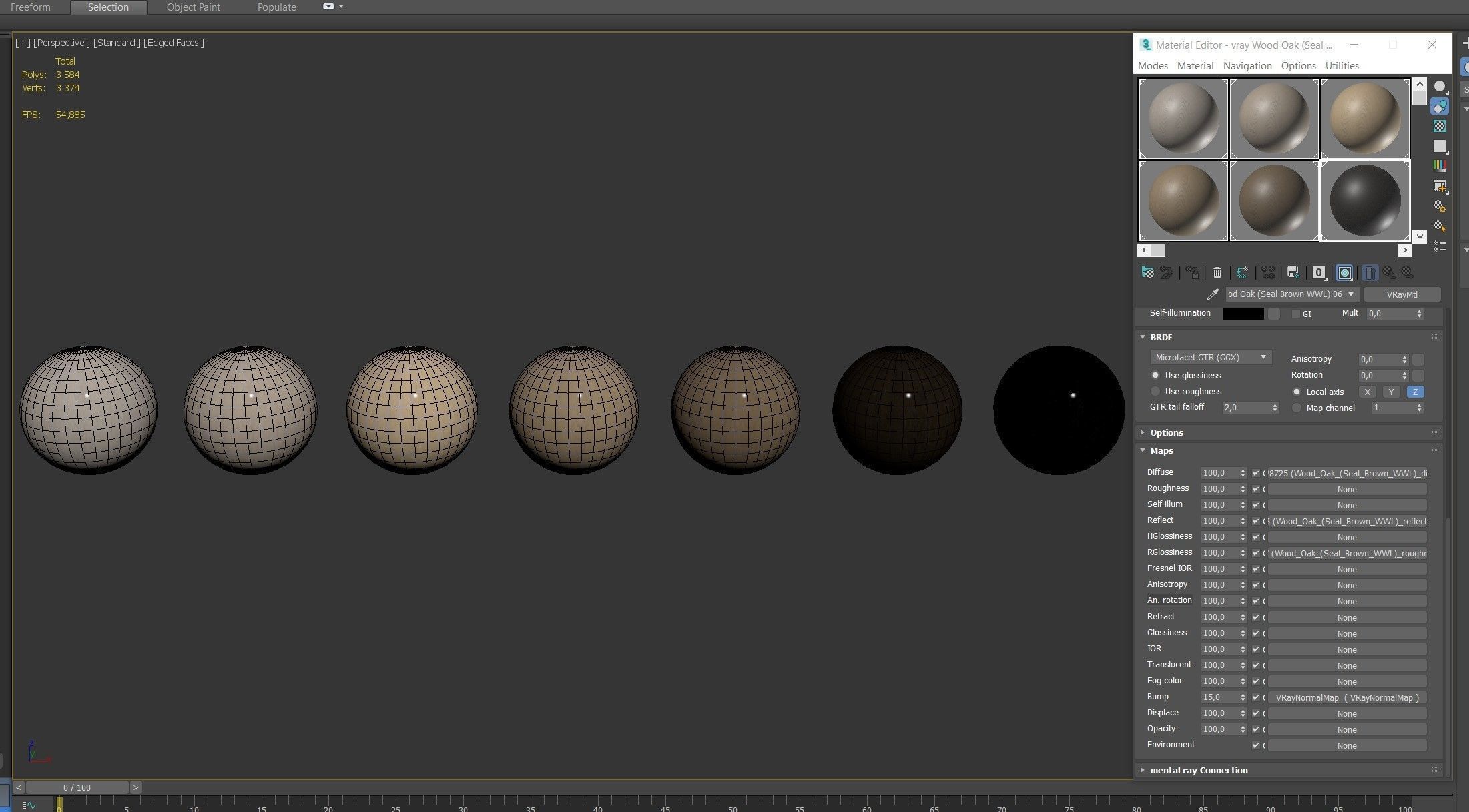 Wood materials Oak - 7 colors - set 12 Texture_10