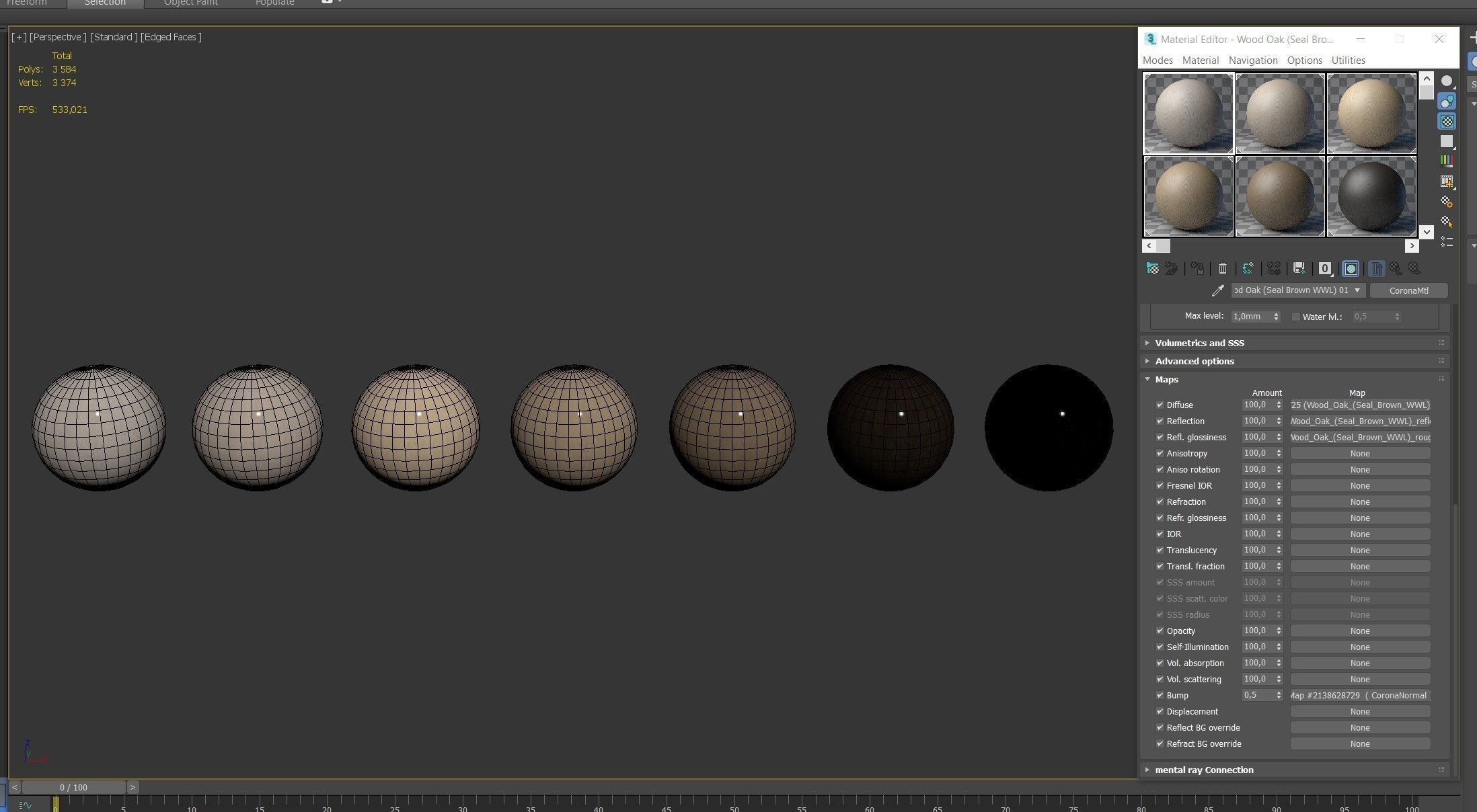 Wood materials Oak - 7 colors - set 12 Texture_11