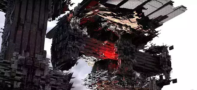 Dark Cyberpunk Solar city Kit bash