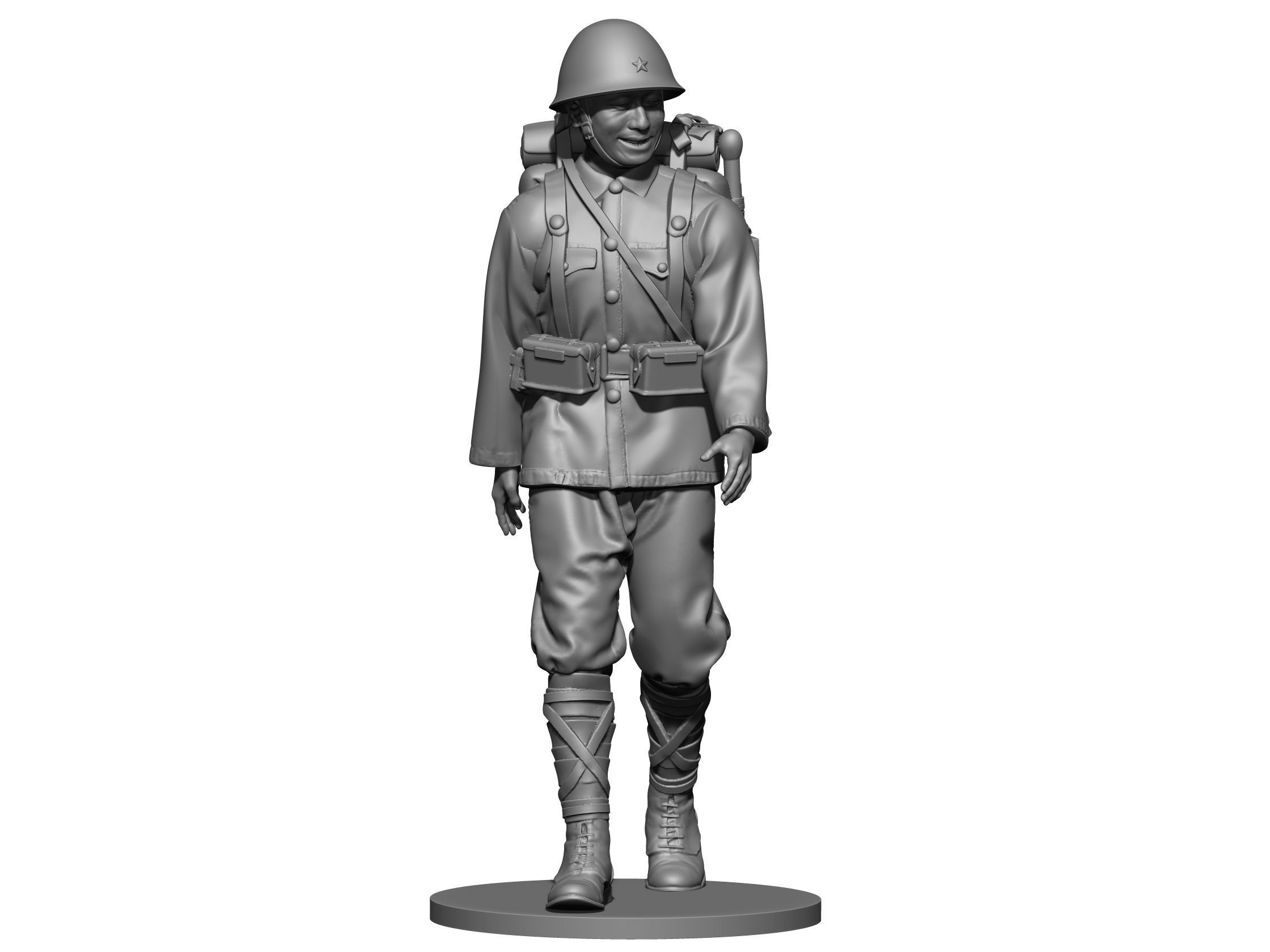 Japan soldier  ww2 3D print model_6