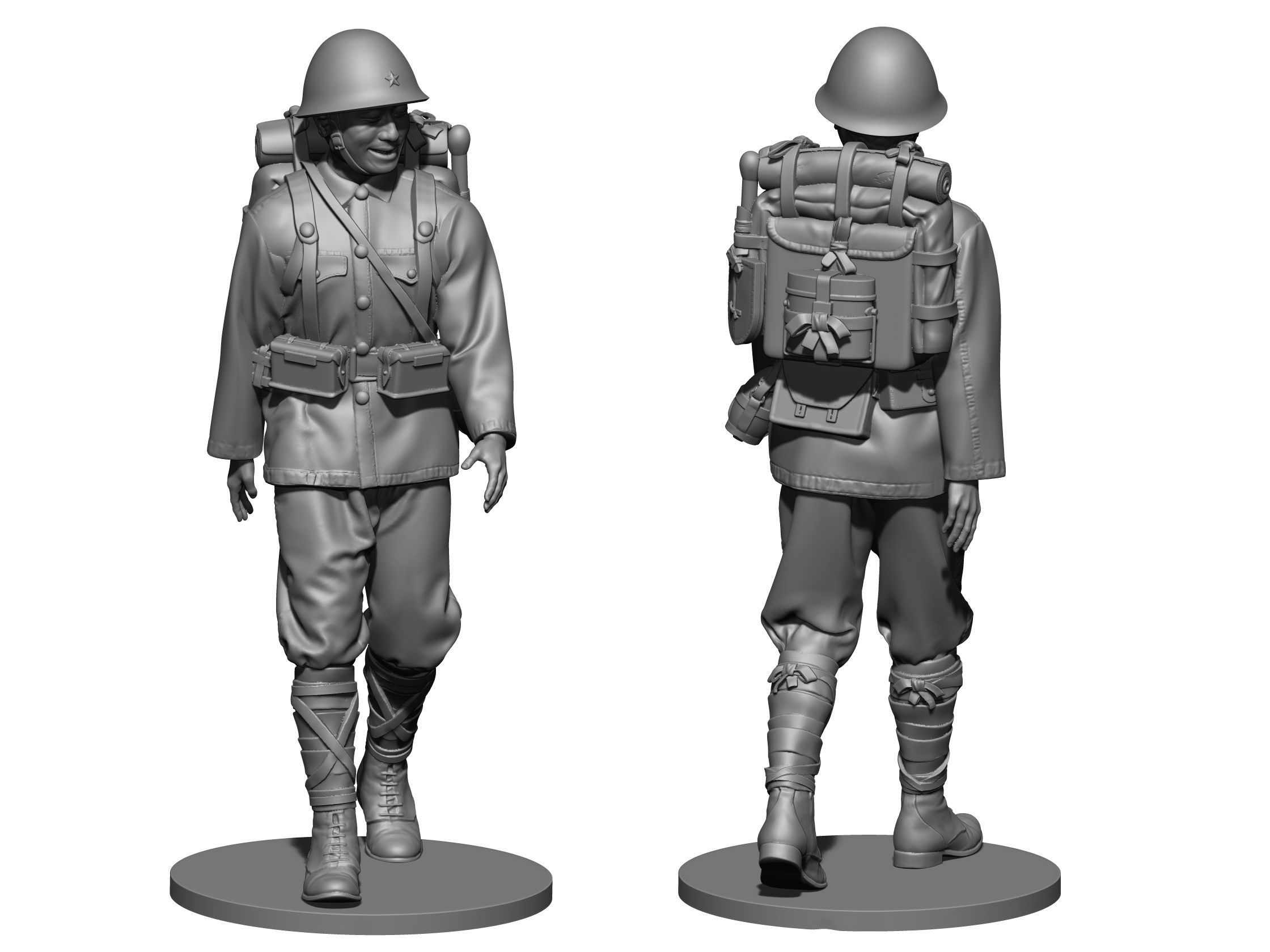 Japan soldier  ww2 3D print model_5