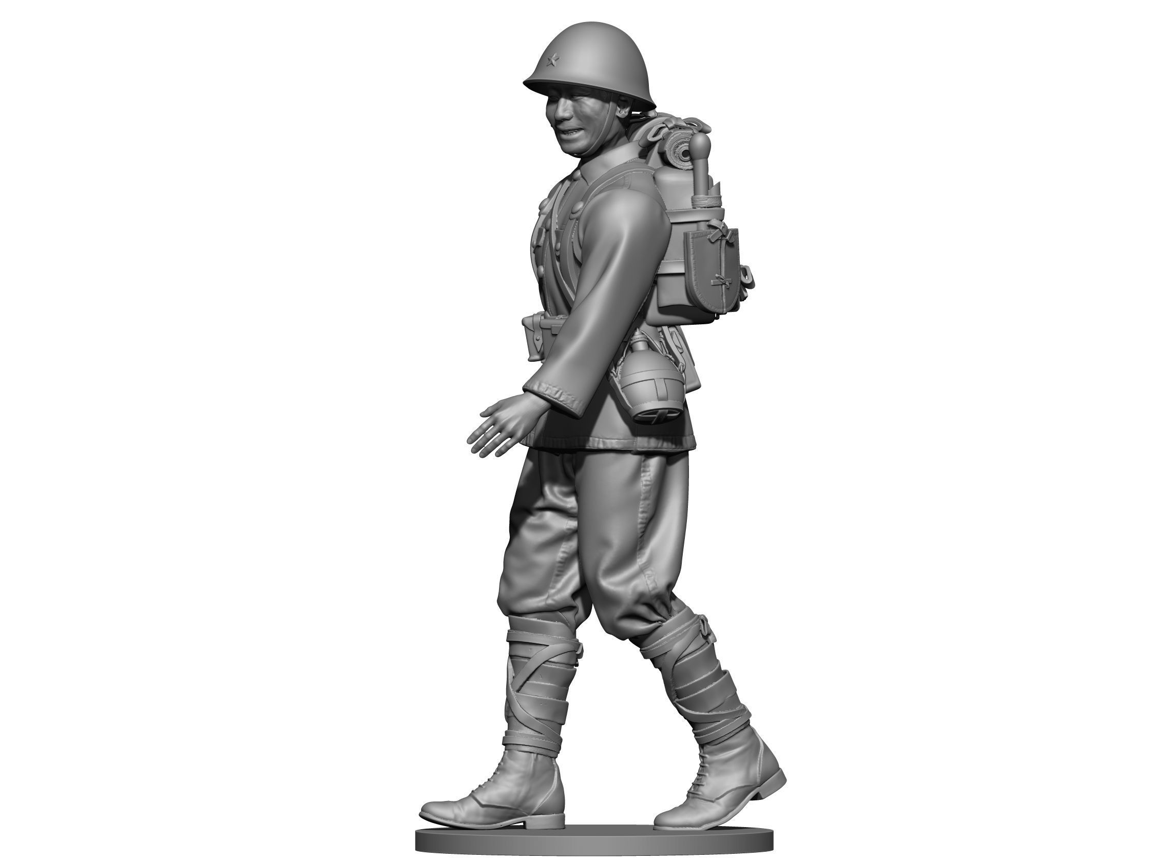 Japan soldier  ww2 3D print model_7