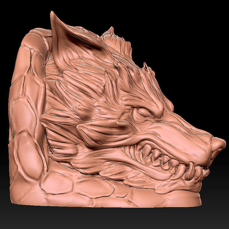 Wolf Head 3D print model_2