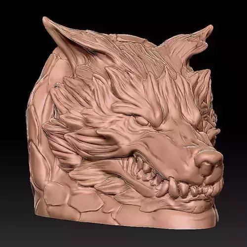 Wolf Head 3D print model