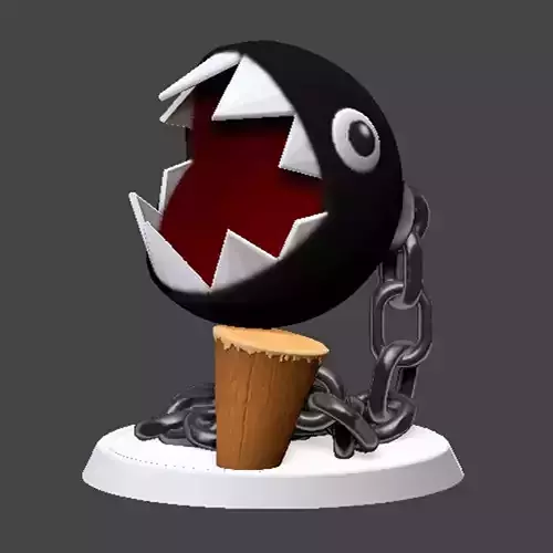 Chain Chomp Mario Based 3D print model