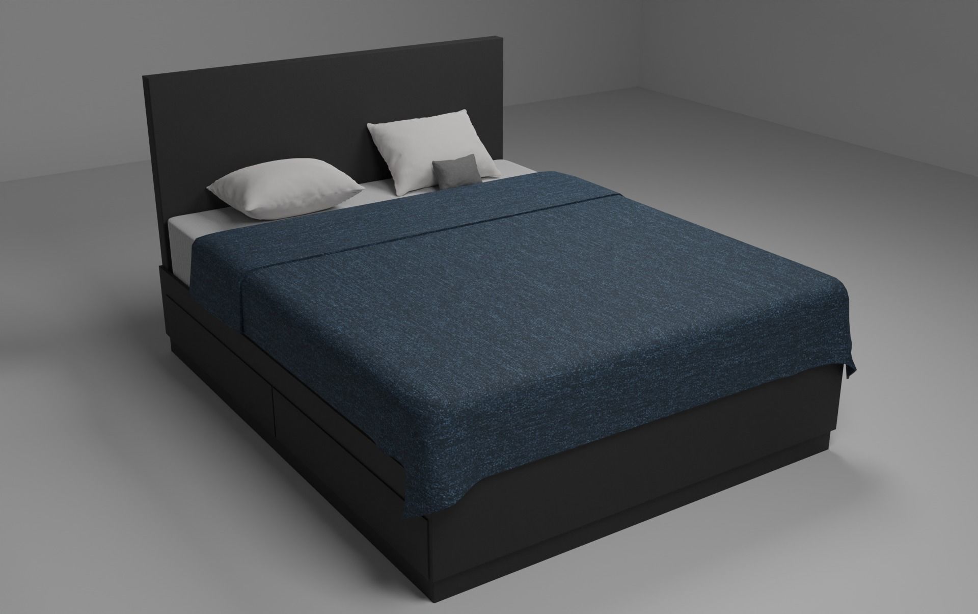 Modern Bed  3D model_1