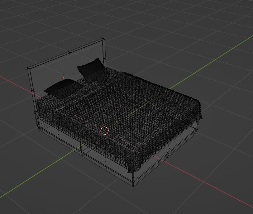 Modern Bed  3D model_2