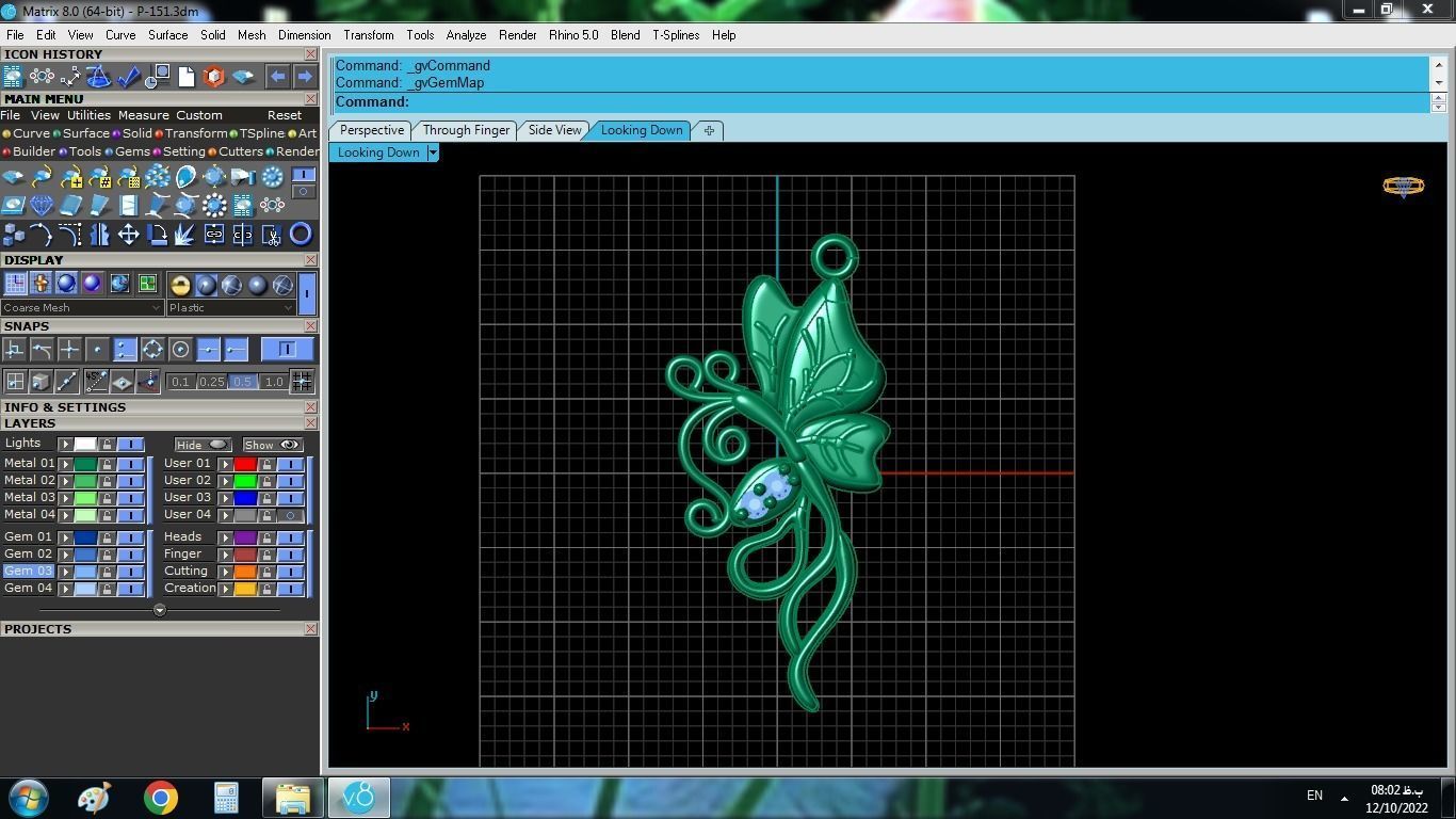 Butterfly Pendant 3D print model_7