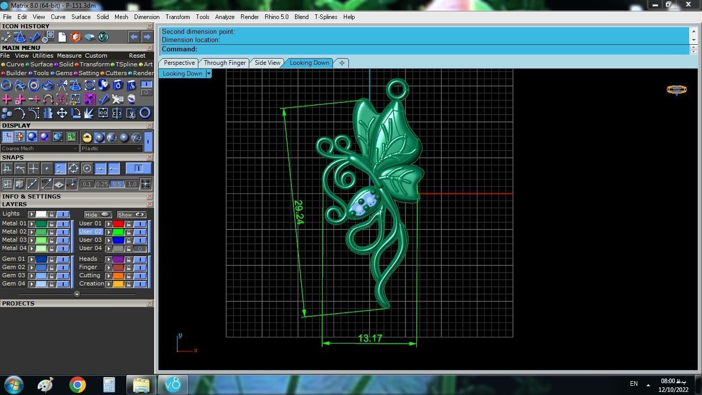 Butterfly Pendant 3D print model_3