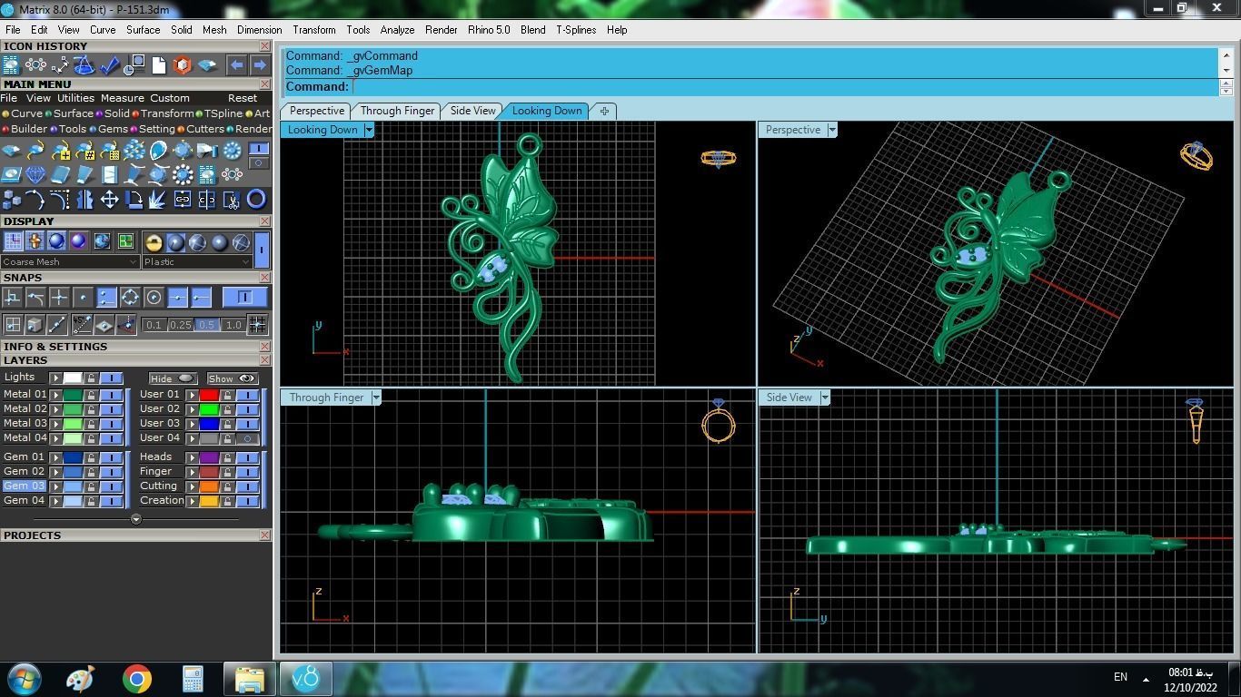 Butterfly Pendant 3D print model_5
