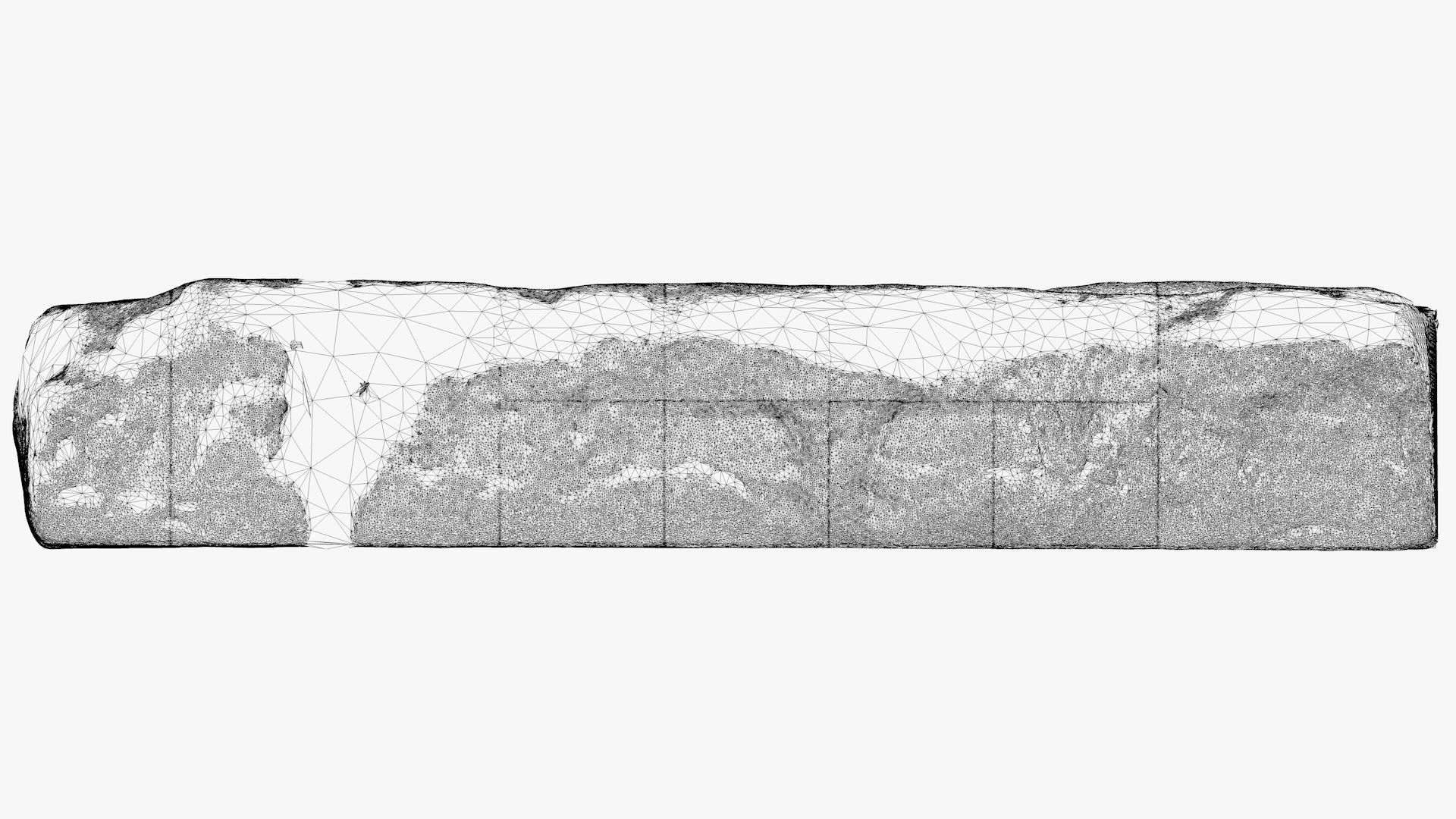 Omayyad dynasty - Funerary stele of Chellah Low-poly 3D model_4