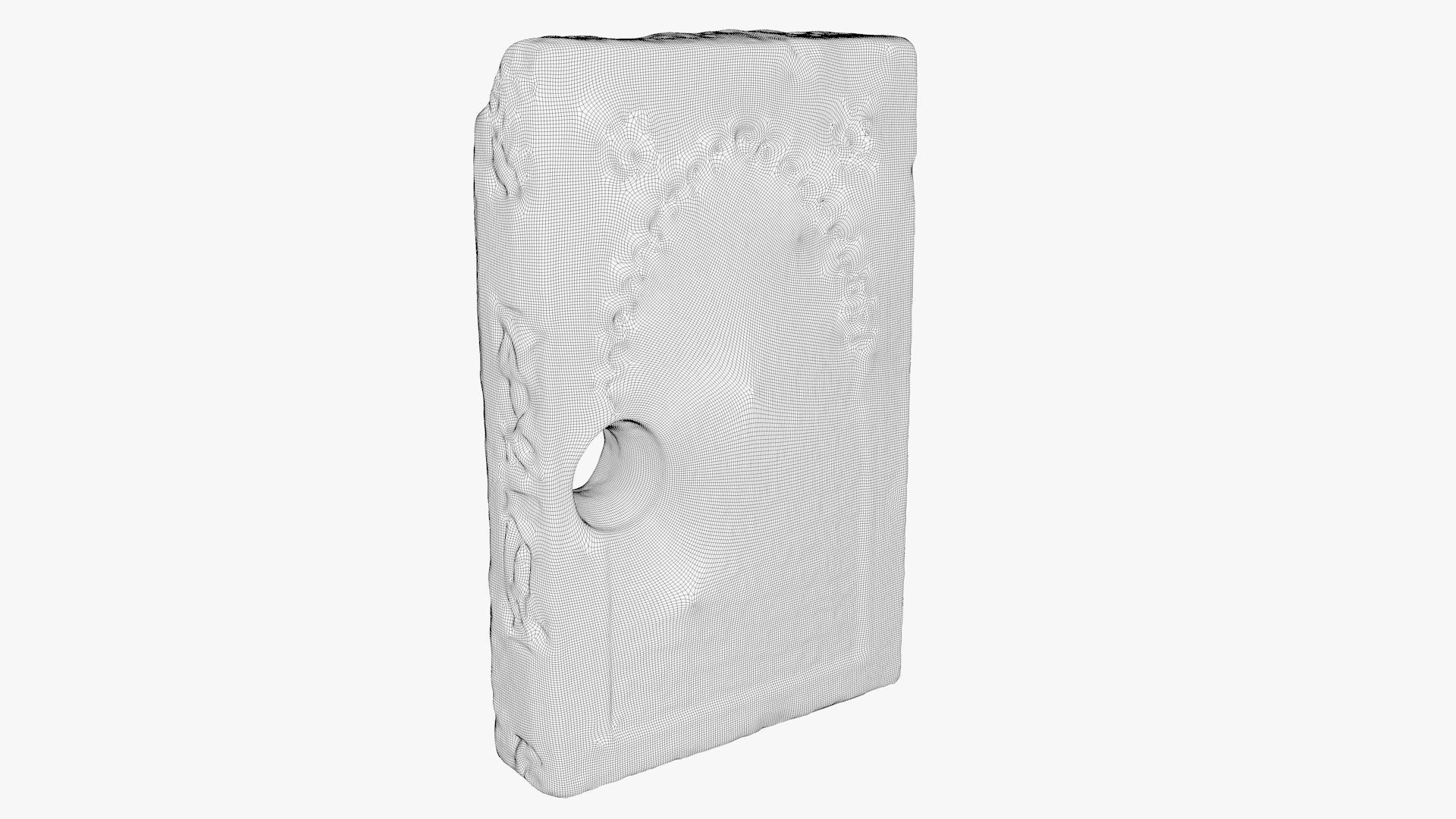 Omayyad dynasty - Funerary stele of Chellah Low-poly 3D model_6