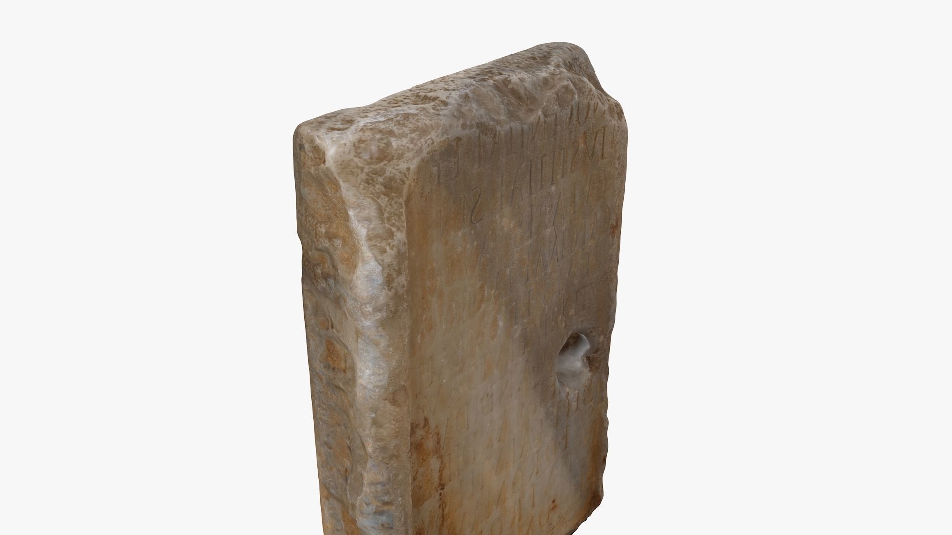 Omayyad dynasty - Funerary stele of Chellah Low-poly 3D model_12