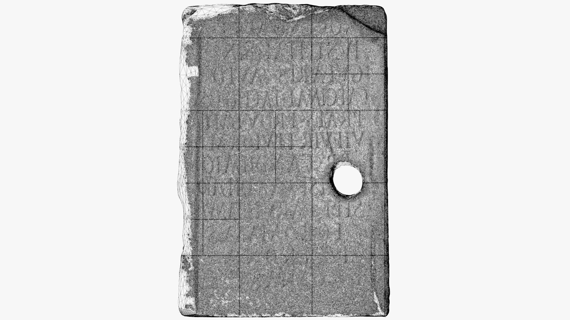 Omayyad dynasty - Funerary stele of Chellah Low-poly 3D model_3