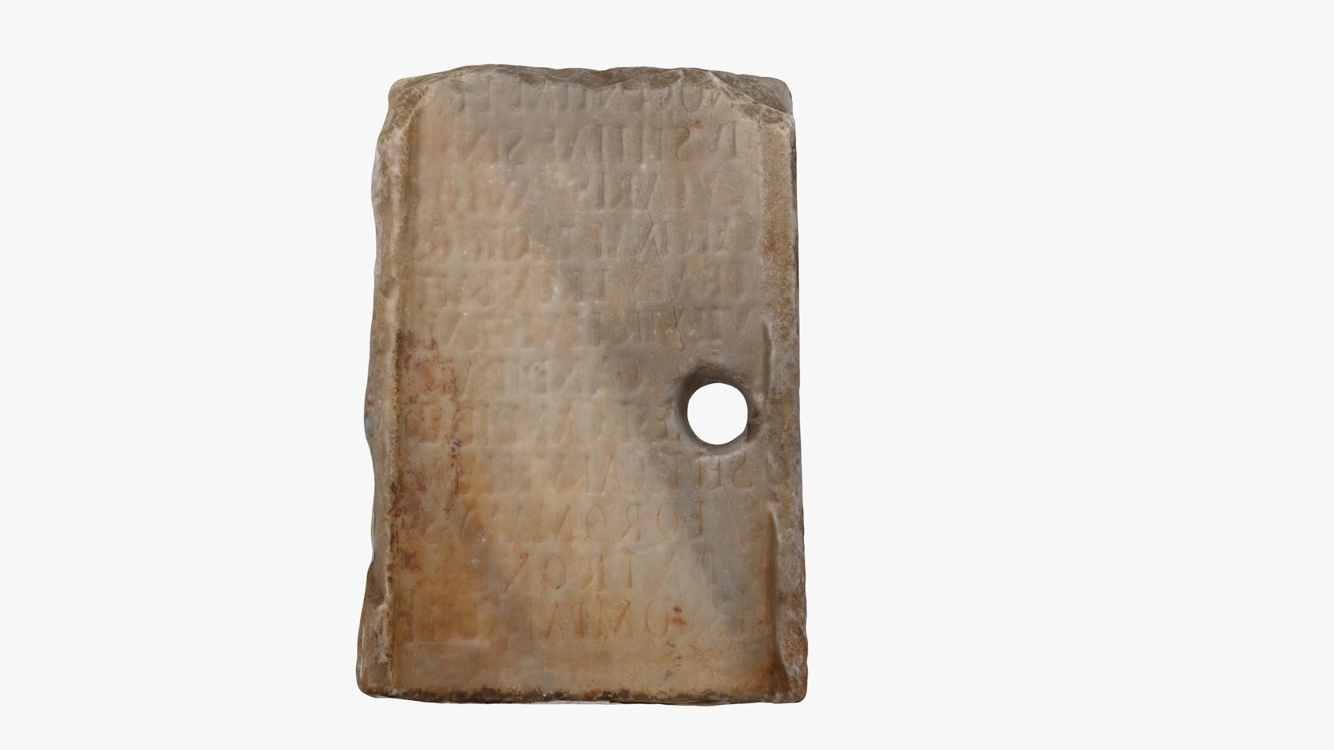 Omayyad dynasty - Funerary stele of Chellah Low-poly 3D model_15