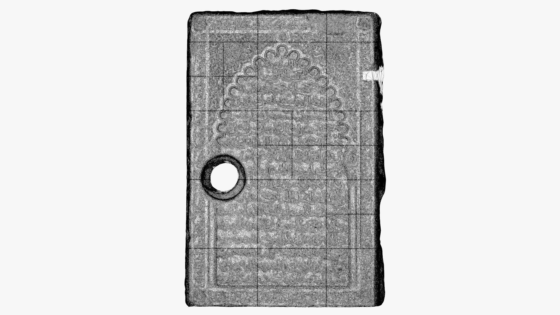 Omayyad dynasty - Funerary stele of Chellah Low-poly 3D model_2