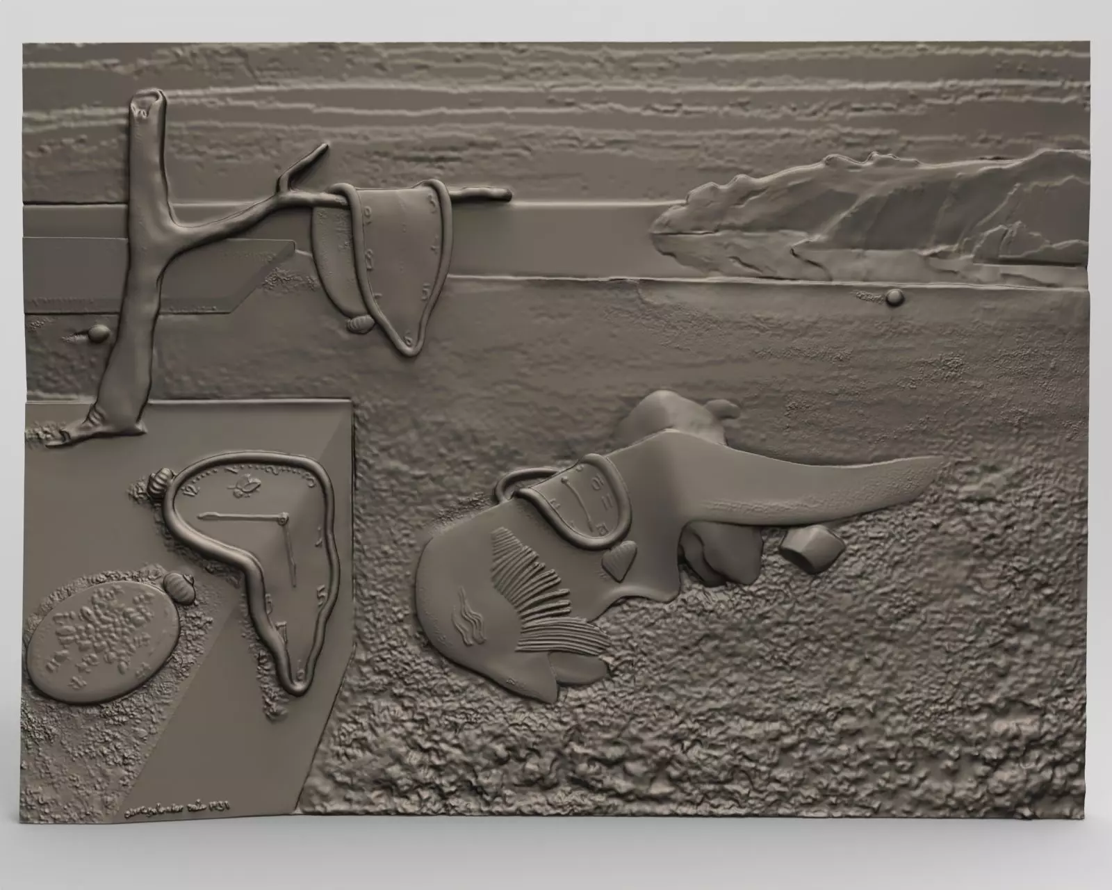 Dali 3d model The Persistence of Memory 3D print model_0