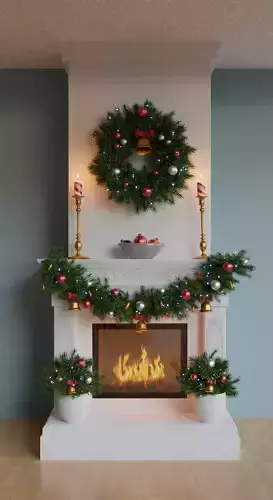 Christmas fireplace v2