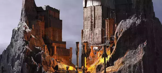 Dark Ages Fortress Kitbash 2 3D model