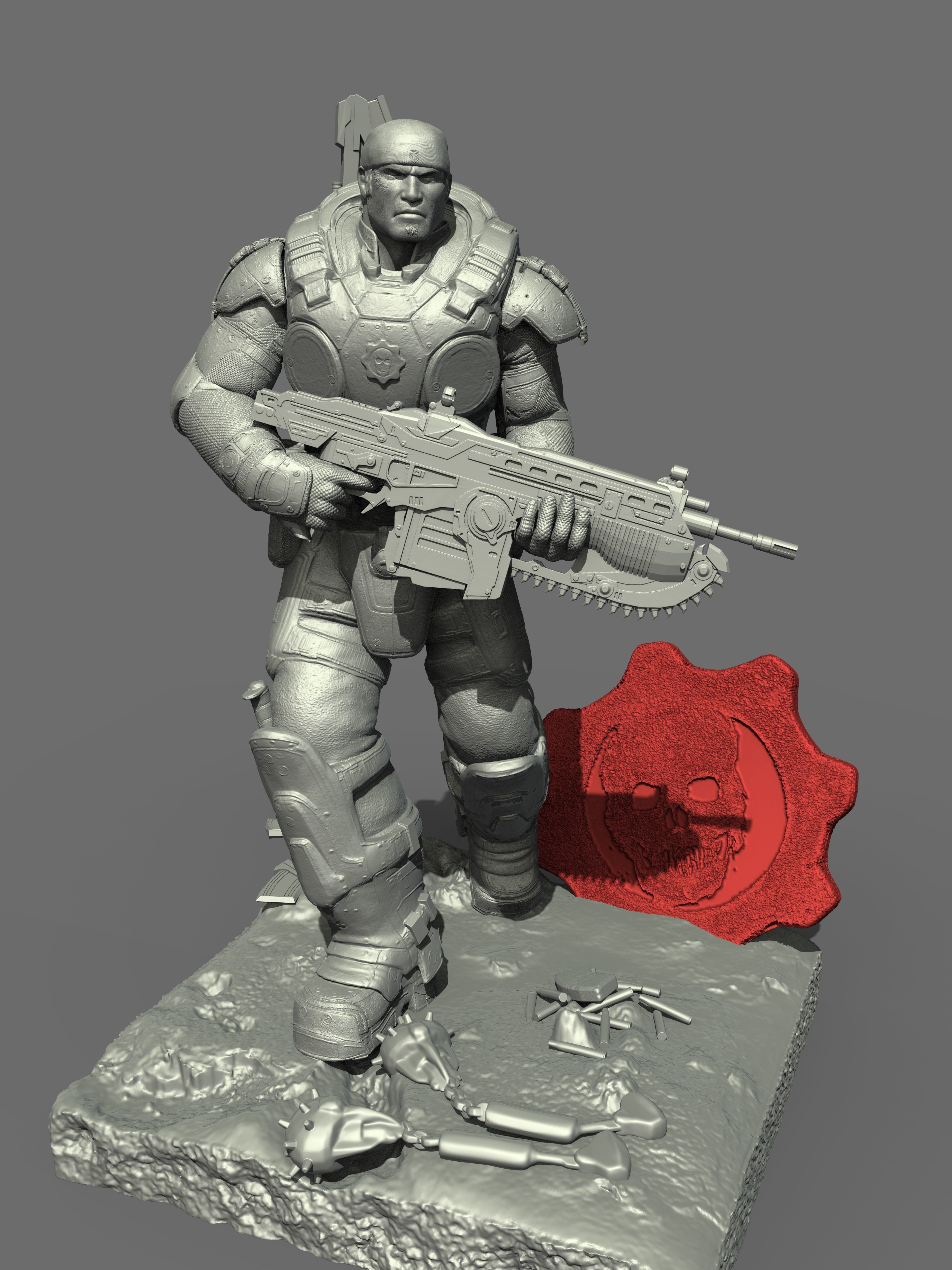 ONE10 Marcus Fenix - Gear of Wars 3D print model_4