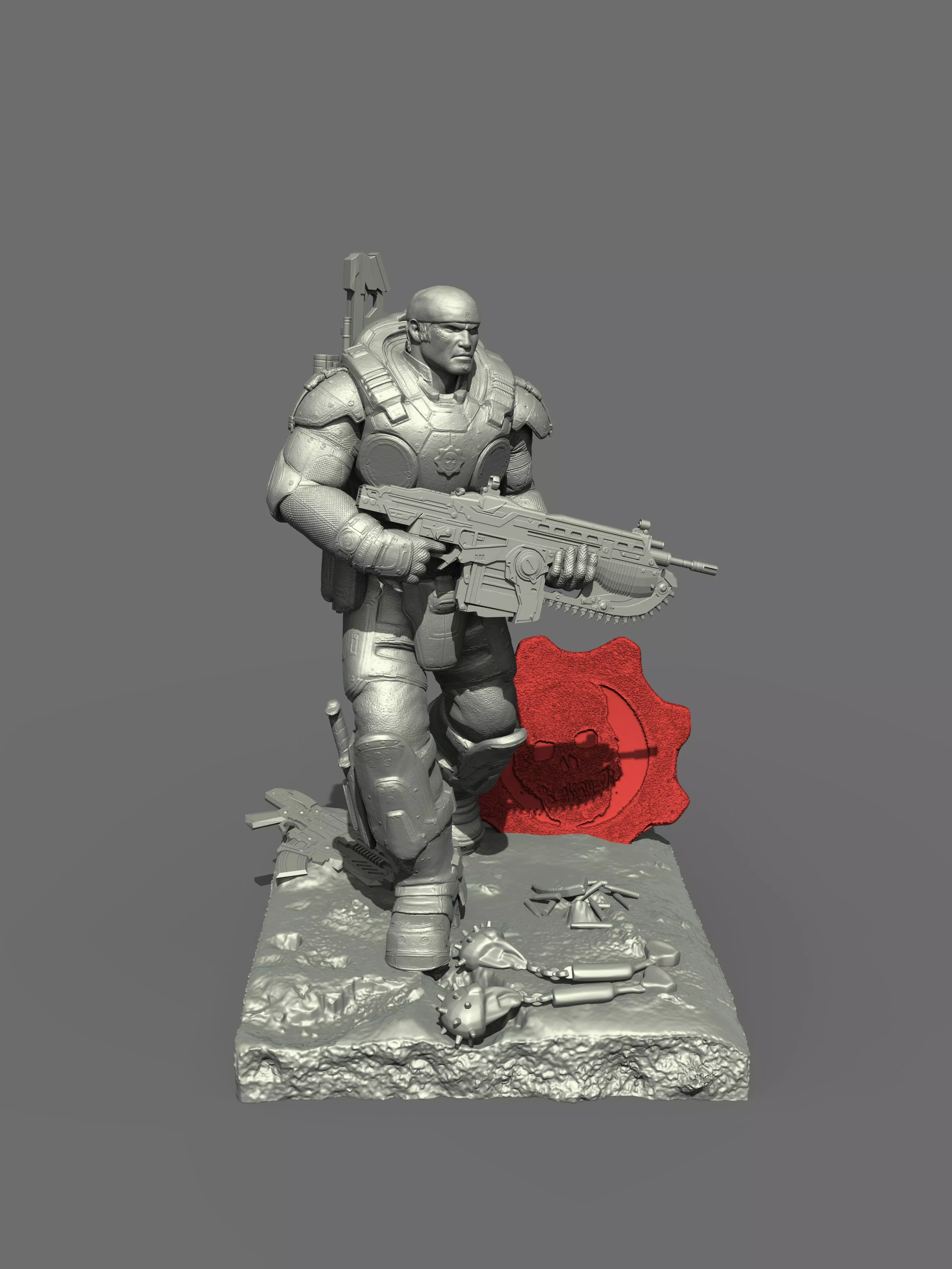 ONE10 Marcus Fenix - Gear of Wars 3D print model_0