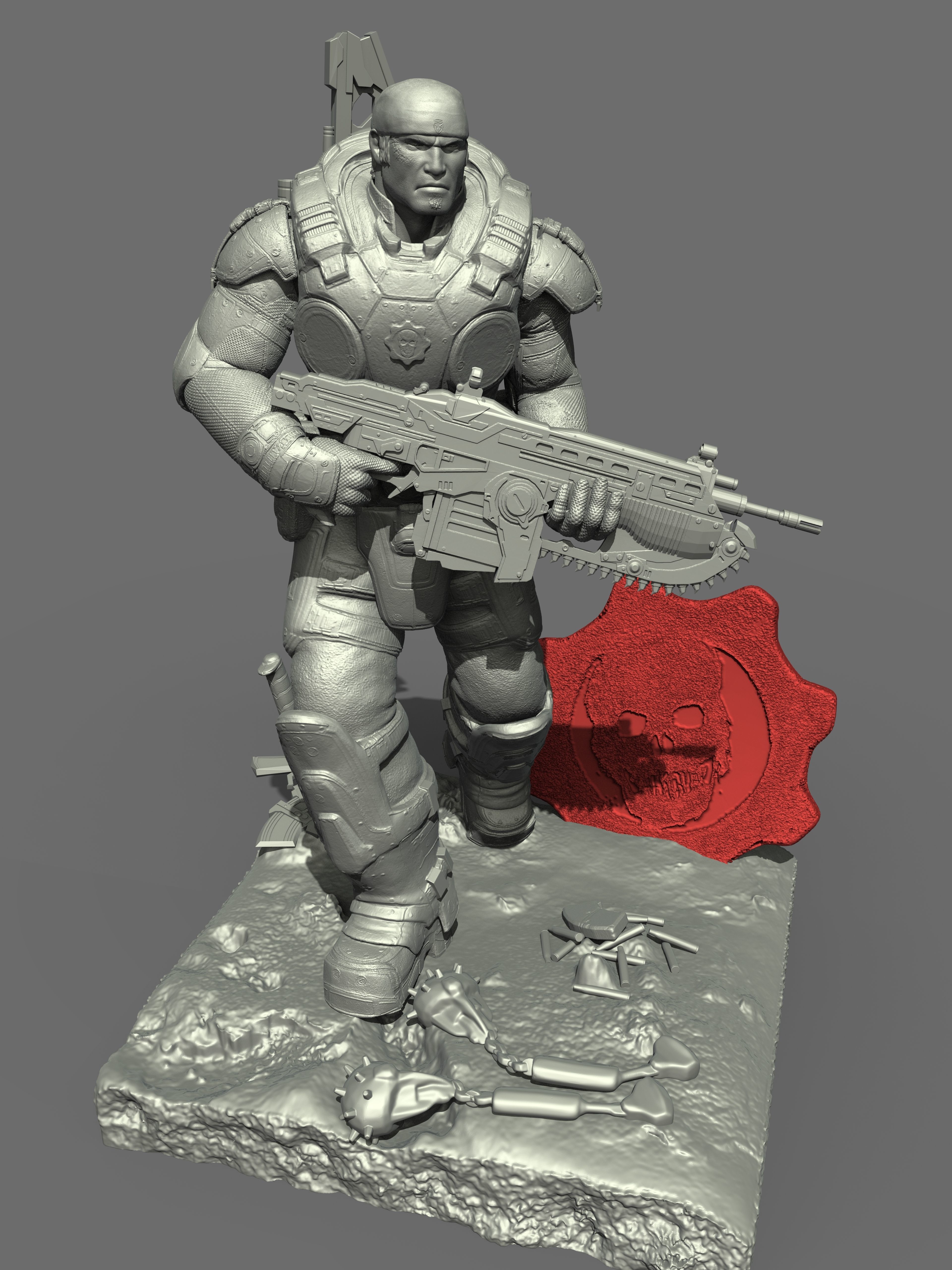 ONE10 Marcus Fenix - Gear of Wars 3D print model_8