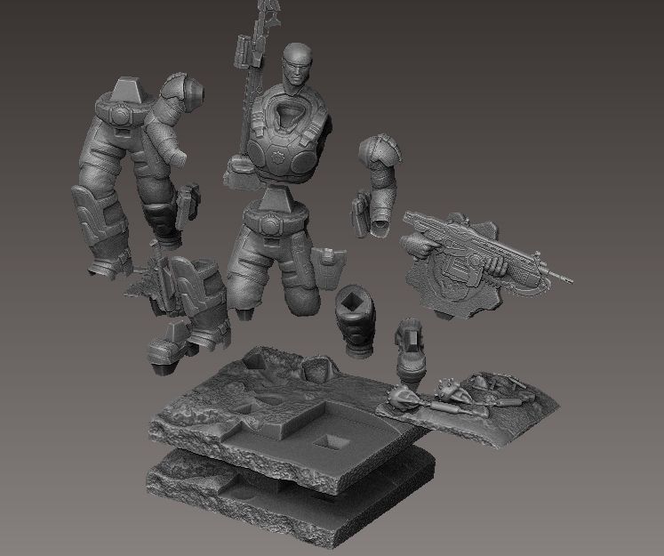 ONE10 Marcus Fenix - Gear of Wars 3D print model_11