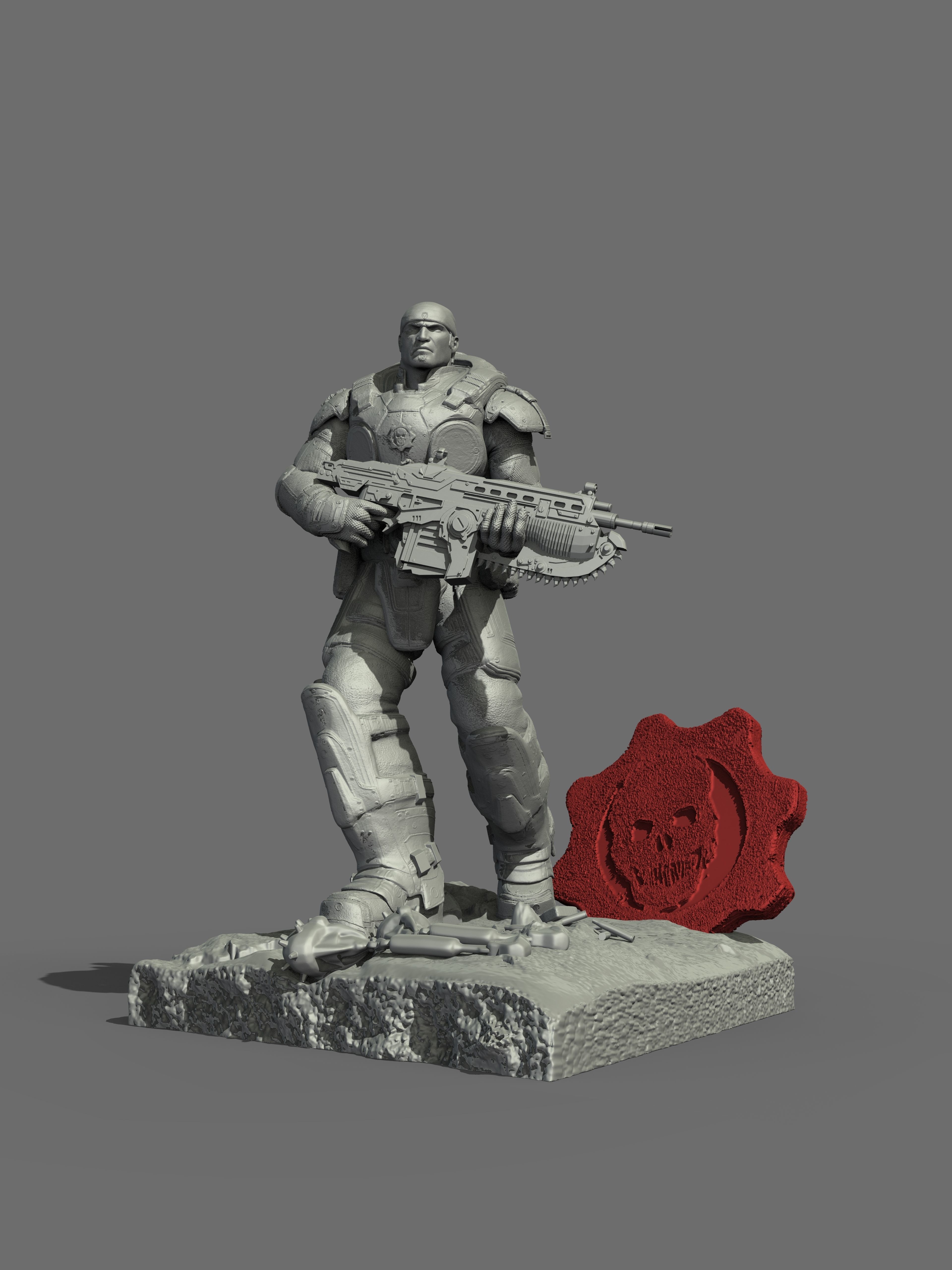 ONE10 Marcus Fenix - Gear of Wars 3D print model_9