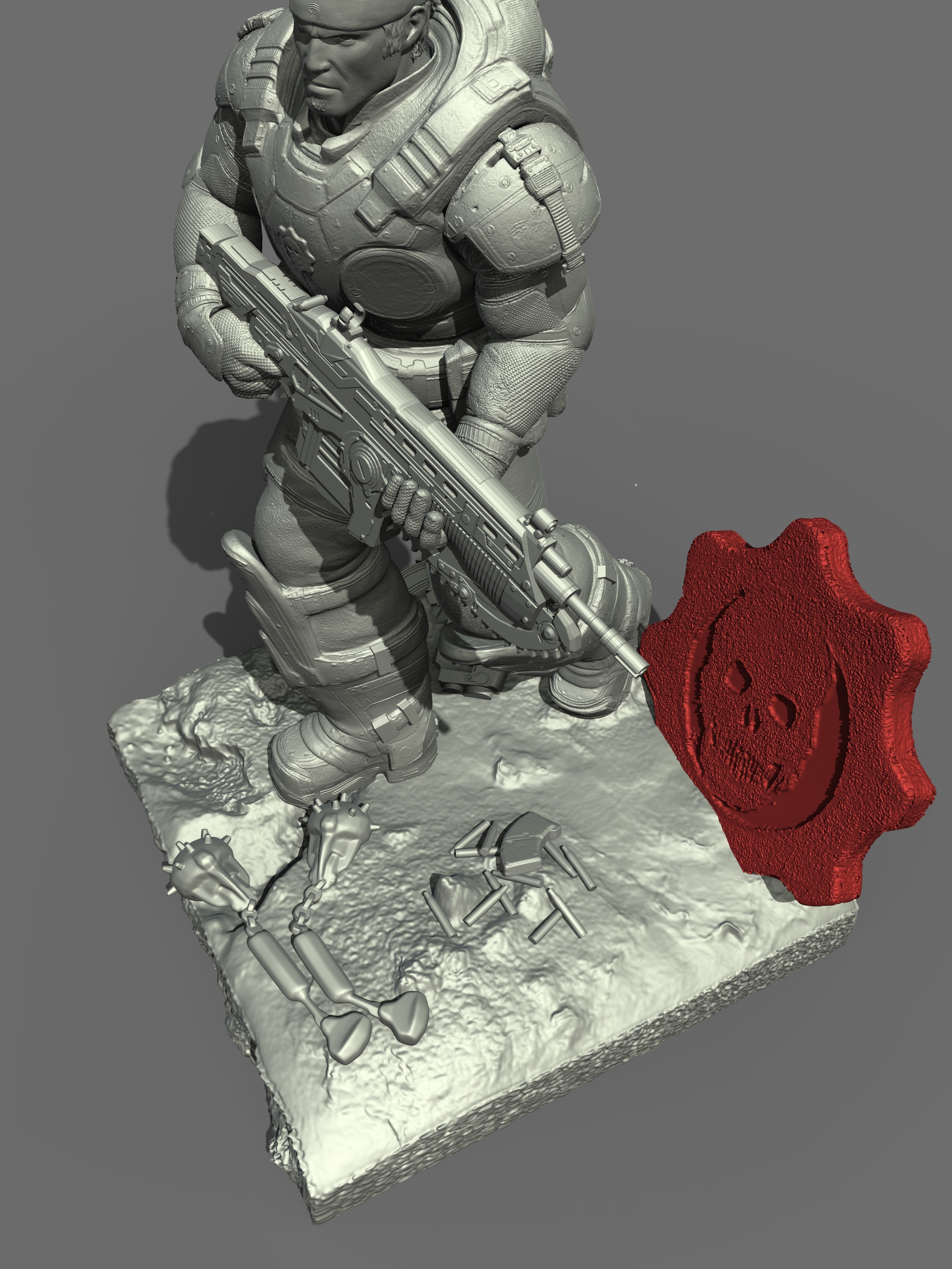 ONE10 Marcus Fenix - Gear of Wars 3D print model_3
