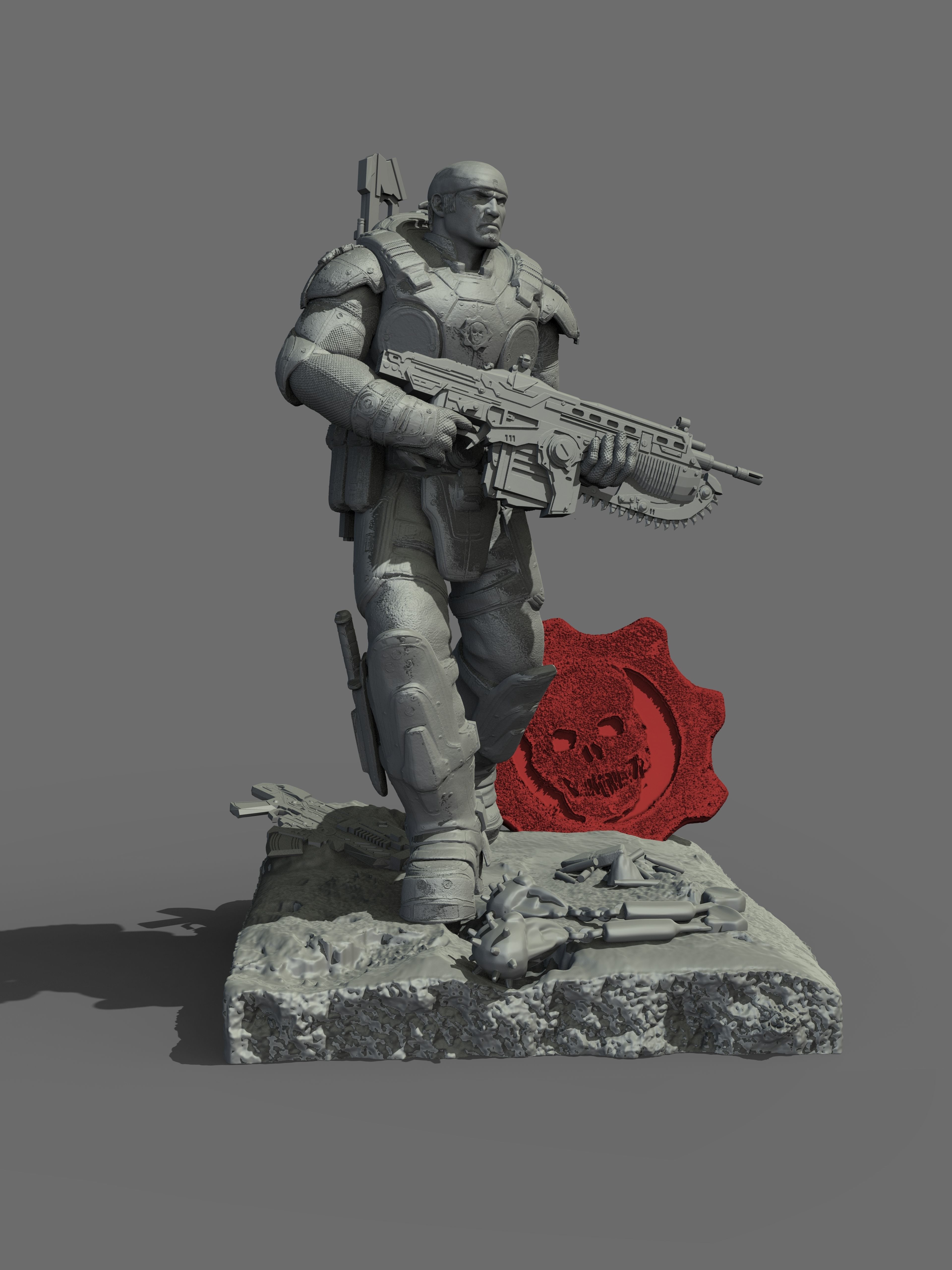 ONE10 Marcus Fenix - Gear of Wars 3D print model_2