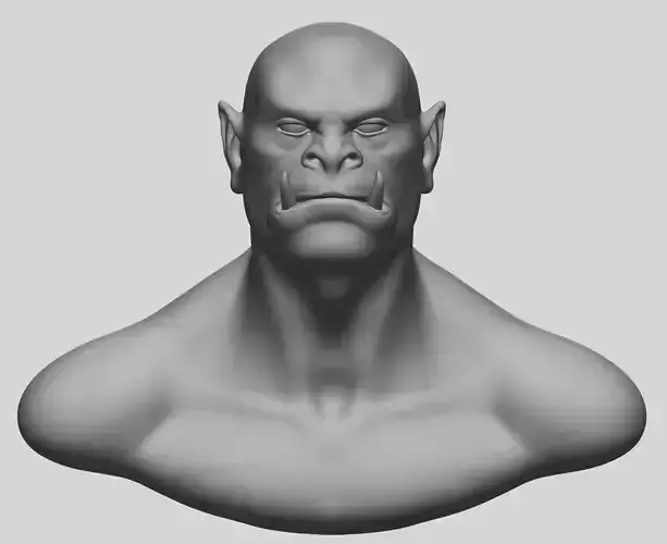 BASE MESH ORC HEAD 3D print model