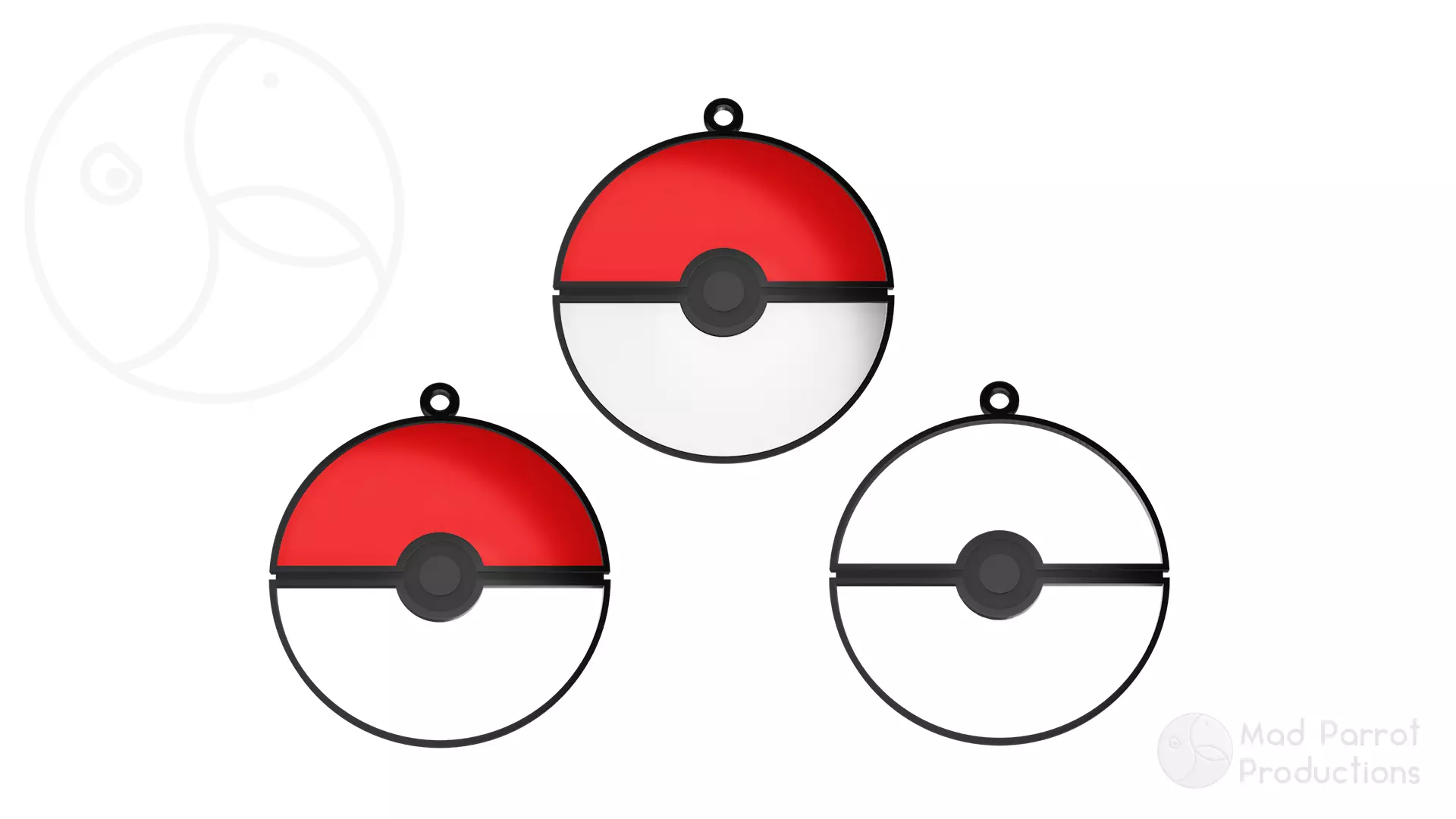 Pokemon Pokeball Christmas Decoration 3D print model_0