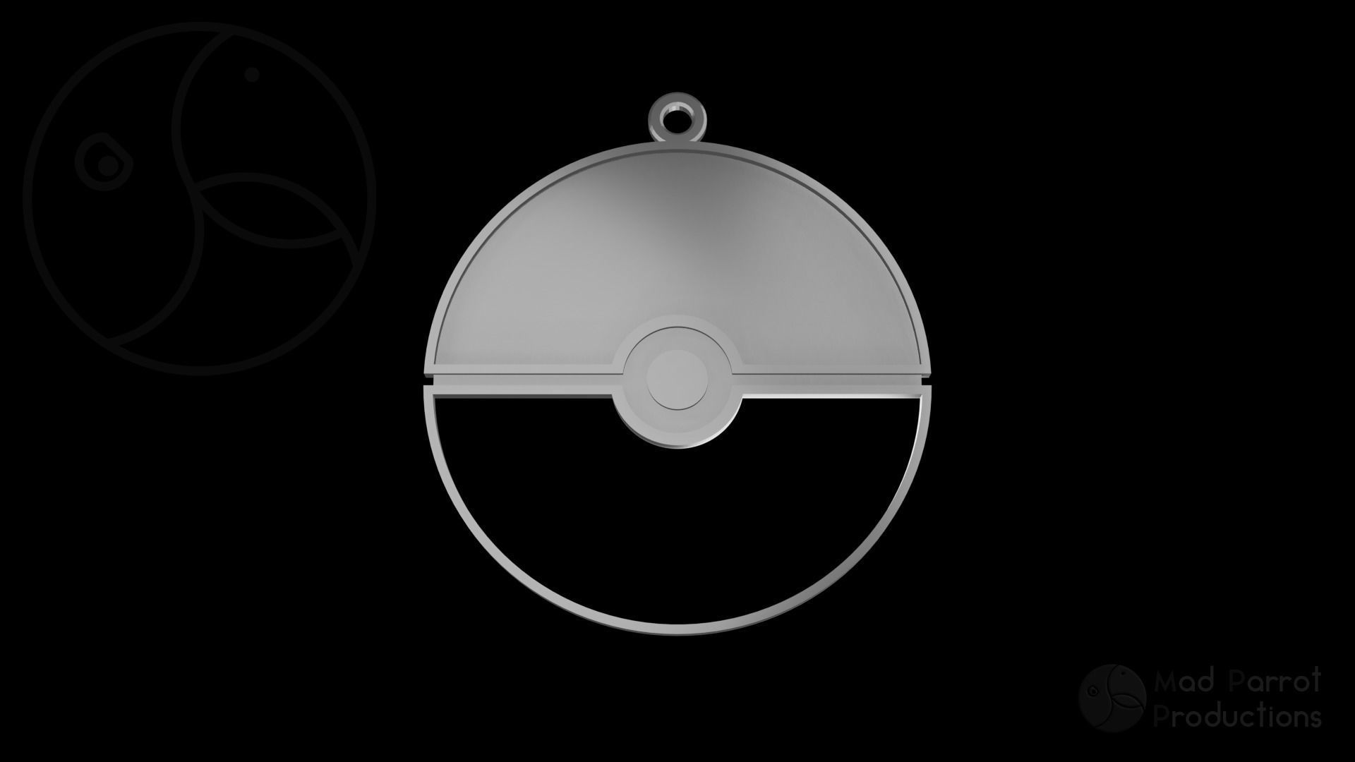 Pokemon Pokeball Christmas Decoration 3D print model_3