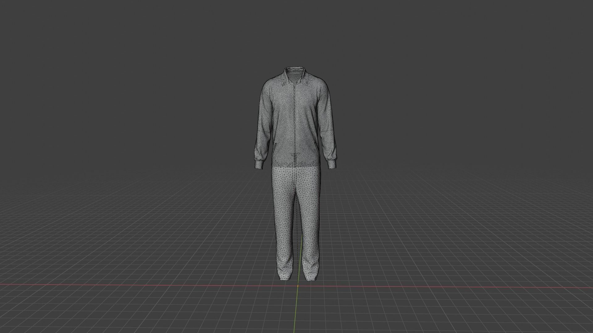 Sport Suit Low-poly 3D model_8