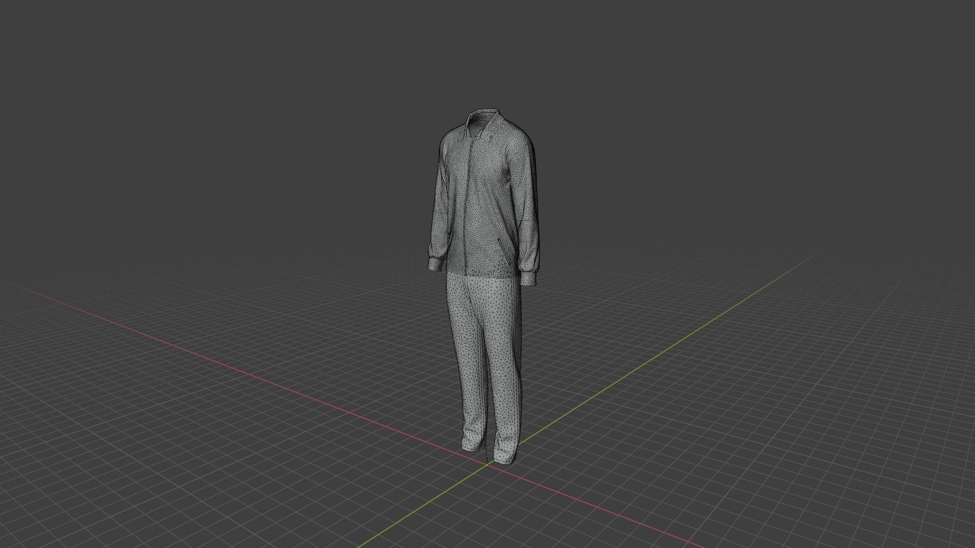 Sport Suit Low-poly 3D model_9