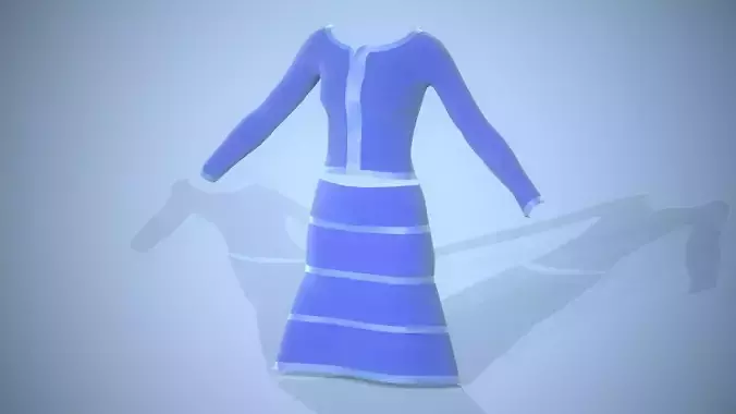 CLOTH DRESS AND SKIRT for character  Low-poly 3D model
