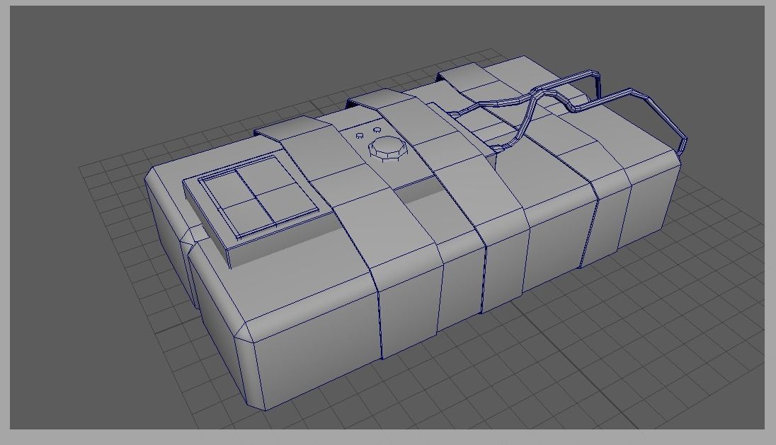 C4 Bomb Low-poly 3D model_8