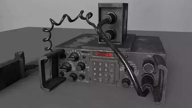 Military Radio Game Ready Low-poly 3D model