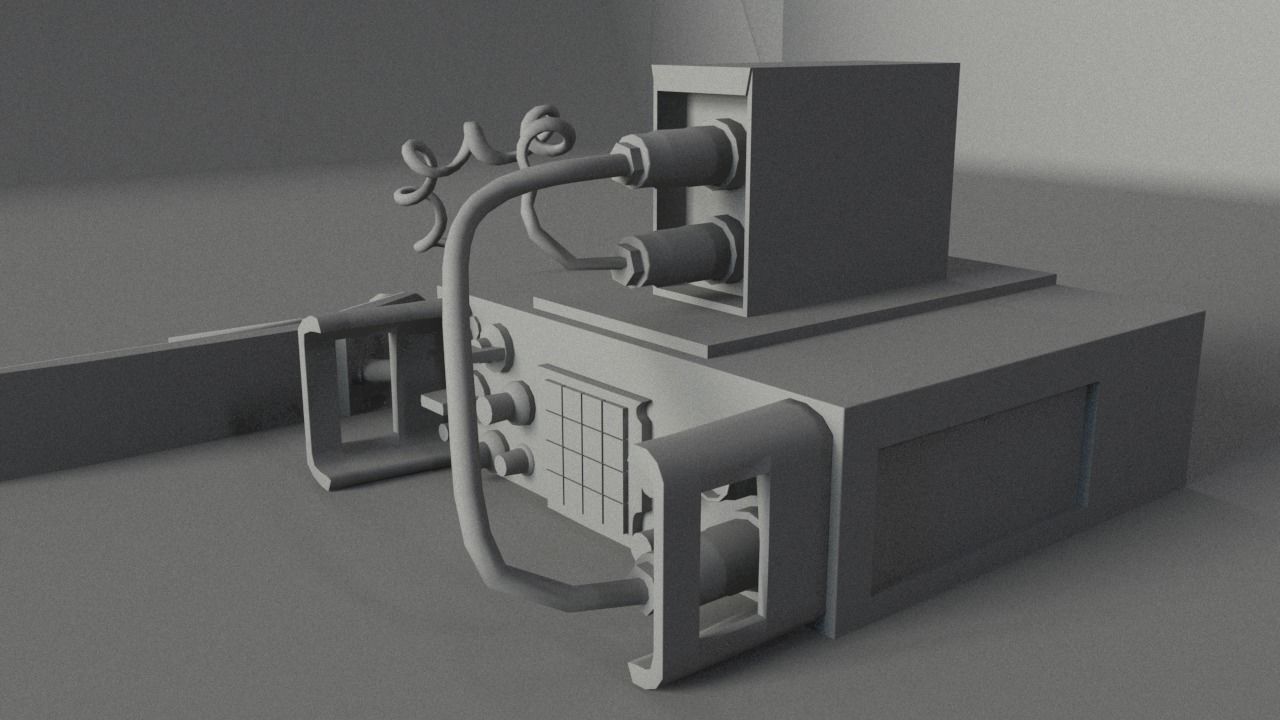 Military Radio Game Ready Low-poly 3D model_2