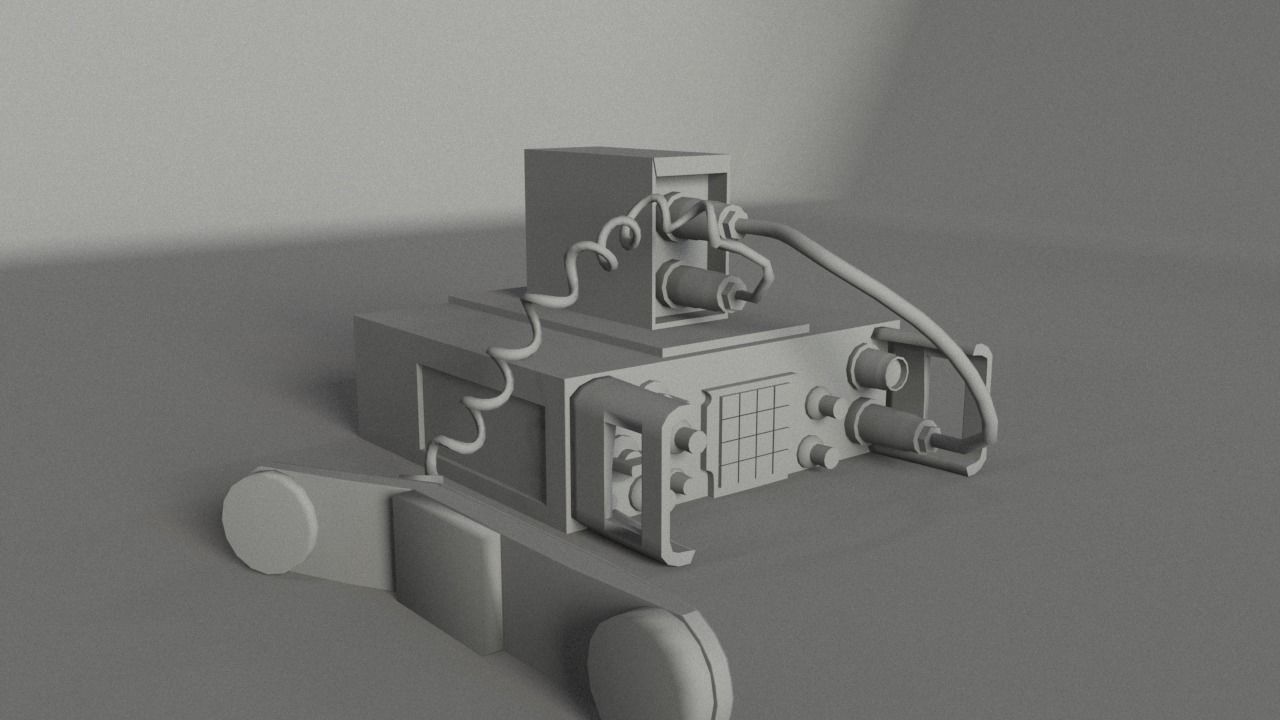 Military Radio Game Ready Low-poly 3D model_1