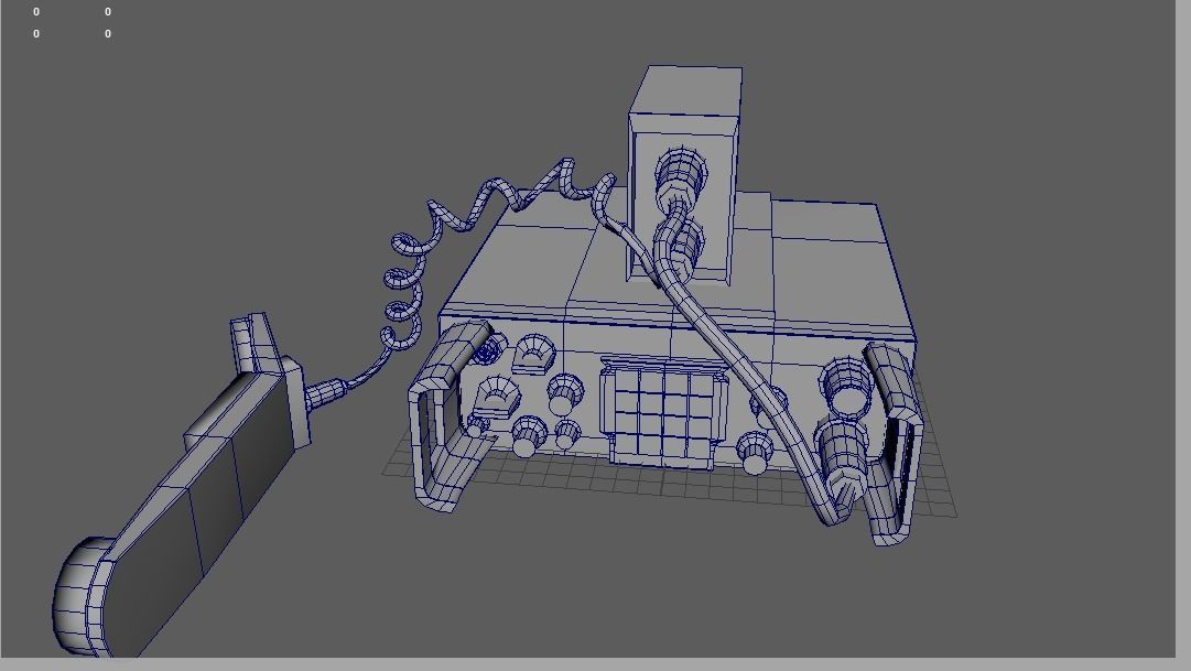 Military Radio Game Ready Low-poly 3D model_7