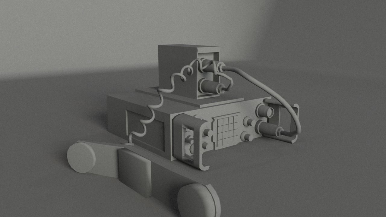 Military Radio Game Ready Low-poly 3D model_9